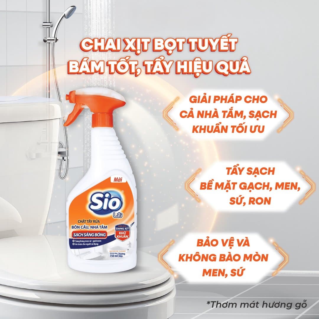 Nước tẩy bồn cầu Sio hương mộc 750 ml — 3