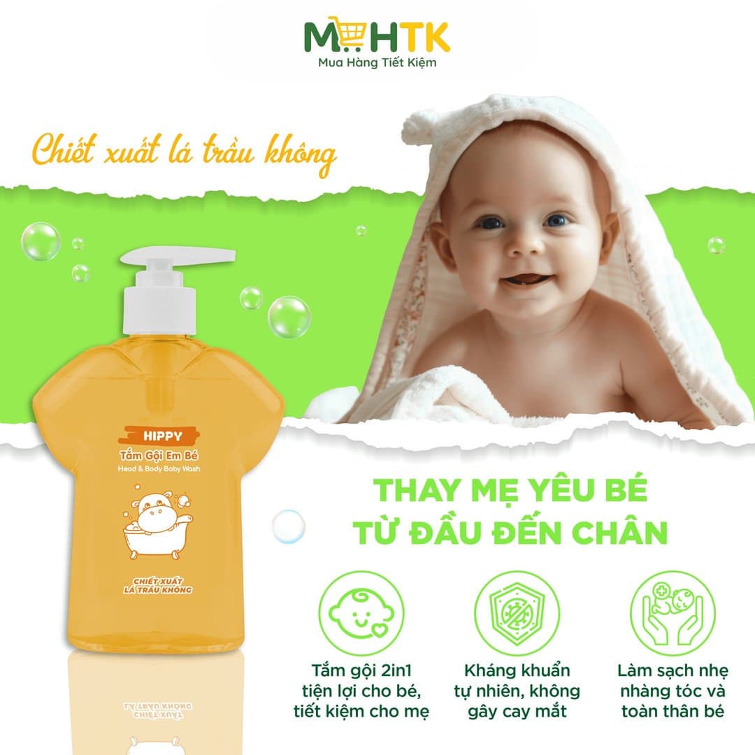 Tắm gội Hippy lá trầu không 370 ml — 5