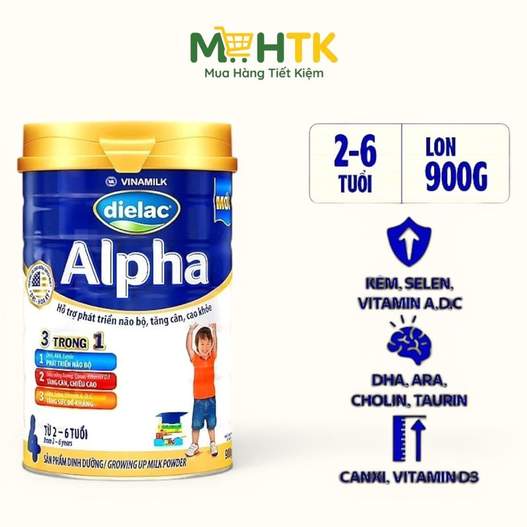 Sữa bột Dielac Alpha Step 4 cho trẻ từ 2 - 6 tuổi 900g — 1