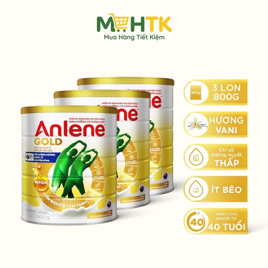 Combo 3 Anlene ít béo gold 800g,5X — 1