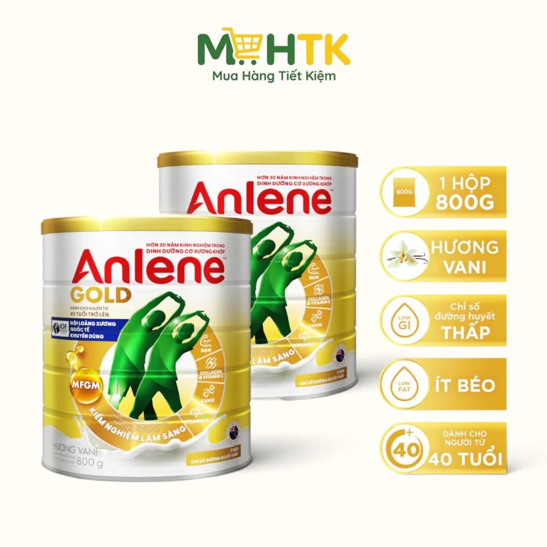 Combo 2 Anlene ít béo gold 800g,5X — 1