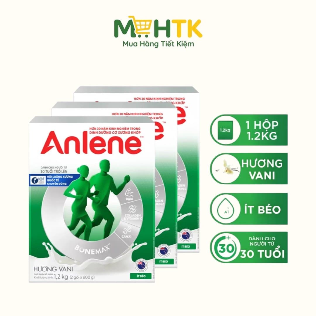 Combo 3 Anlene ít béo 1,2kg , 3X — 1