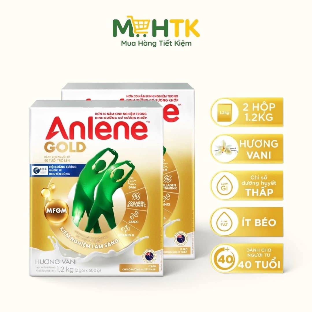 Combo 2 Anlene ít béo gold 1,2kg ,5X — 1