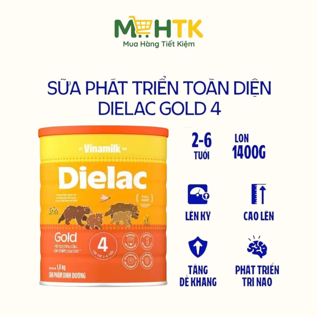 Sữa bột Dielac Alpha Gold IQ 4 cho trẻ từ 2 - 6 tuổi 1400g — 1