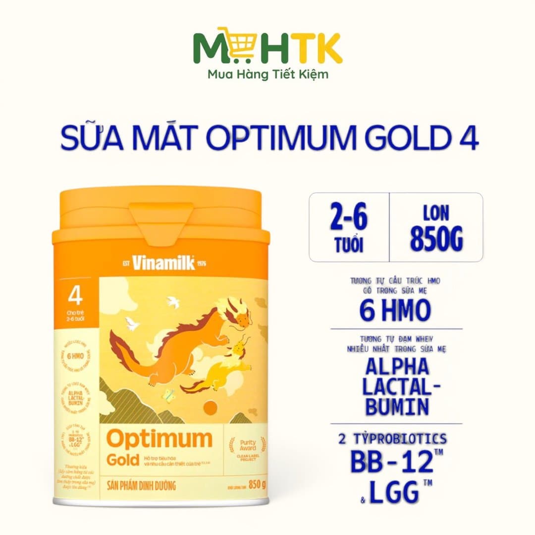 Sữa bột Optimum Gold 4 cho trẻ từ 2 - 6 tuổi 850g — 1
