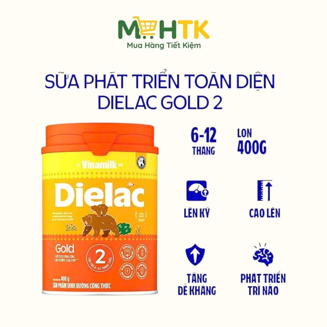 Sữa bột Dielac Alpha Gold IQ 2 cho trẻ từ 6 - 12 tháng tuổi 400g — 1