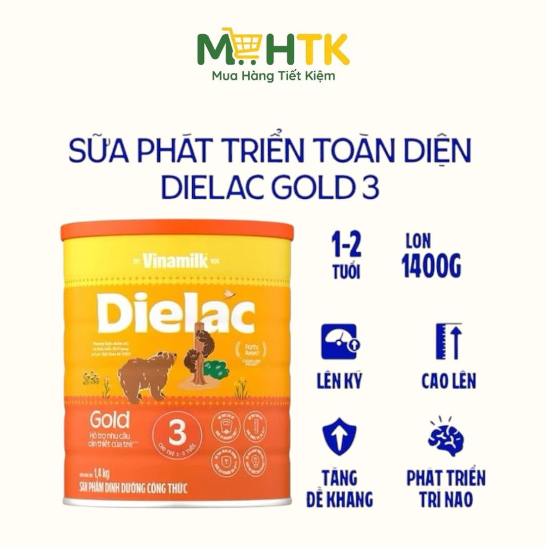 Sữa bột Dielac Alpha Gold IQ 3 cho trẻ từ 1 - 2 tuổi 1400g — 1