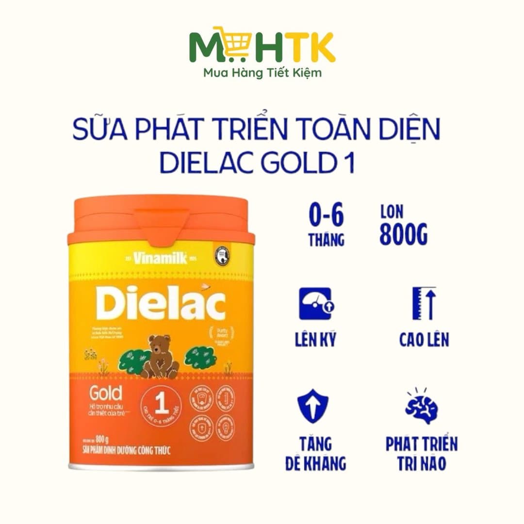 Sữa bột Dielac Alpha Gold IQ 1 cho trẻ từ 0 - 6 tháng tuổi 800g — 1