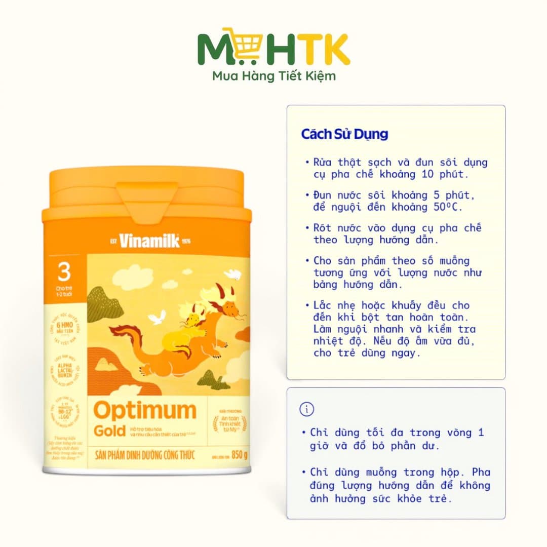 Sữa bột Optimum Gold 3 cho trẻ từ 1 - 2 tuổi 850g — 2