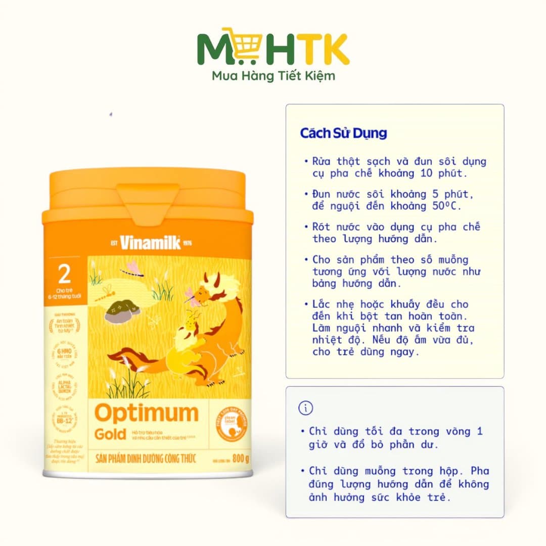 Sữa bột Optimum Gold 2 cho trẻ từ 6 - 12 tháng tuổi 800g — 2